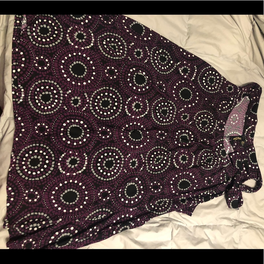 Purple swing style blouse 2X